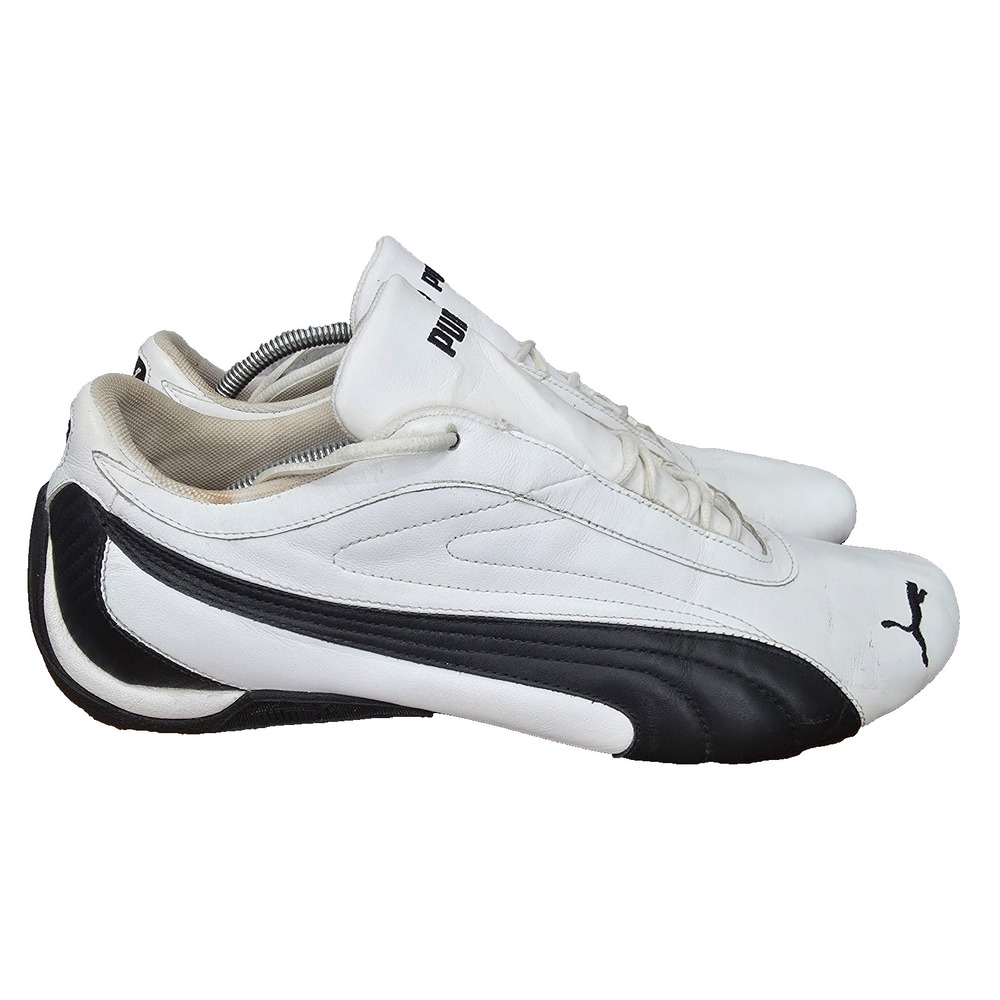 Puma Speedcat Driving Shoes Mens 14 White Black Leather Drift Y2K Sneakers